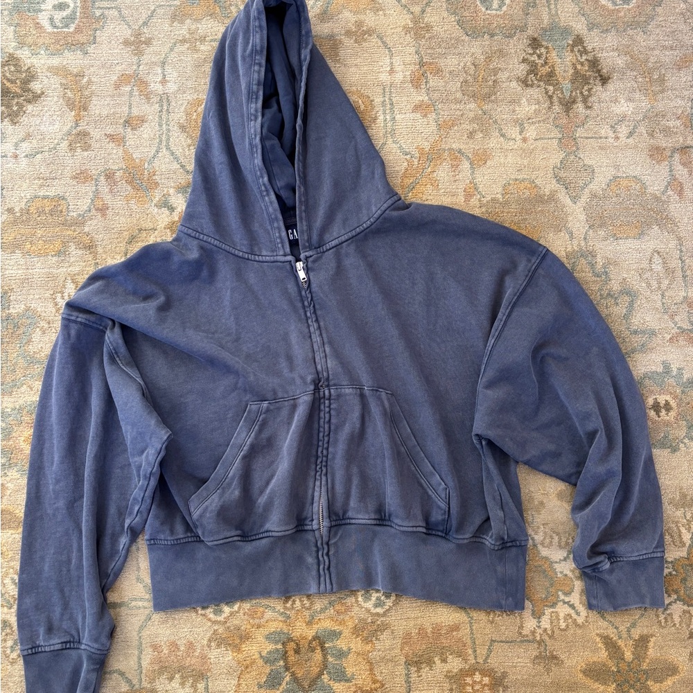 Navy Blue Women's Matching Zip Up Sweatset - Picture 3 of 9